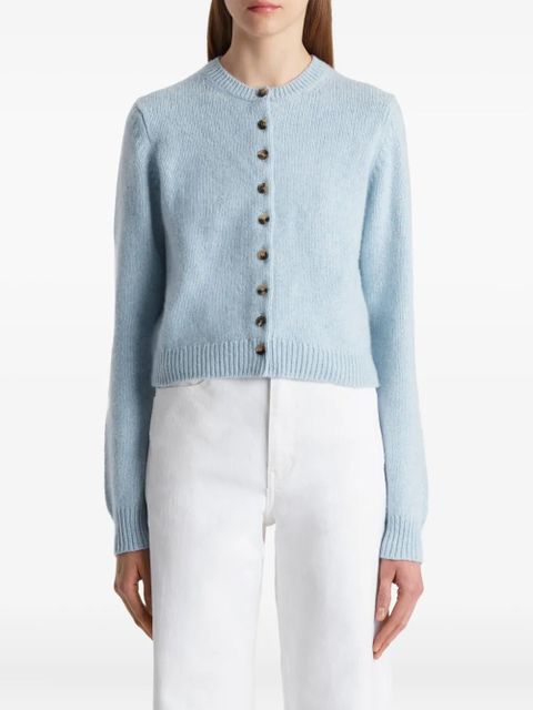 KHAITE Everheart button-front cashmere cardigan - Blue