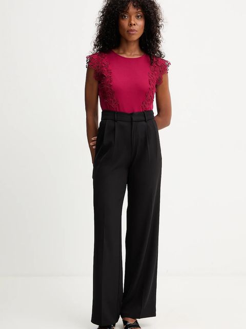 Morgan t-shirt bawełniany damski kolor czerwony DFLOWER