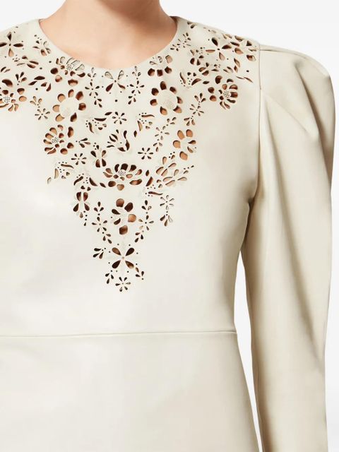 ISABEL MARANT Nala floral-details mini dress - Neutrals