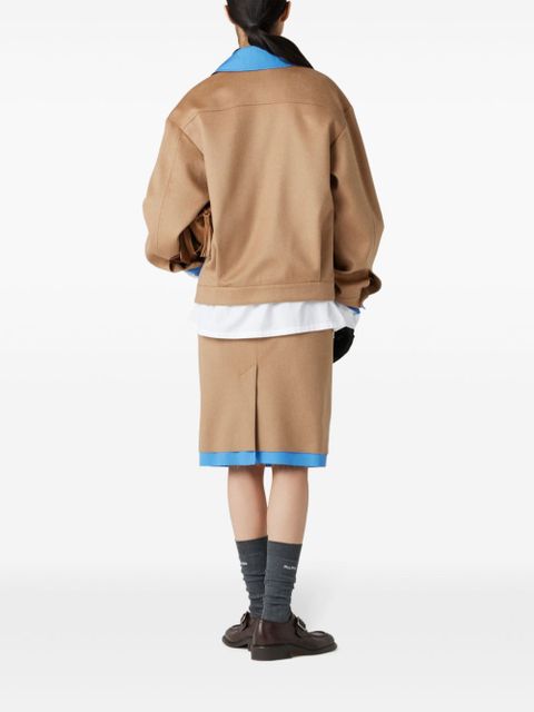 Miu Miu camel-hair midi skirt - Brown