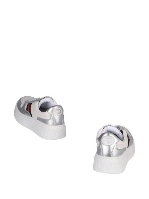 Gucci logo-lettering leather sneakers - White - zdjęcie produktu nr 2