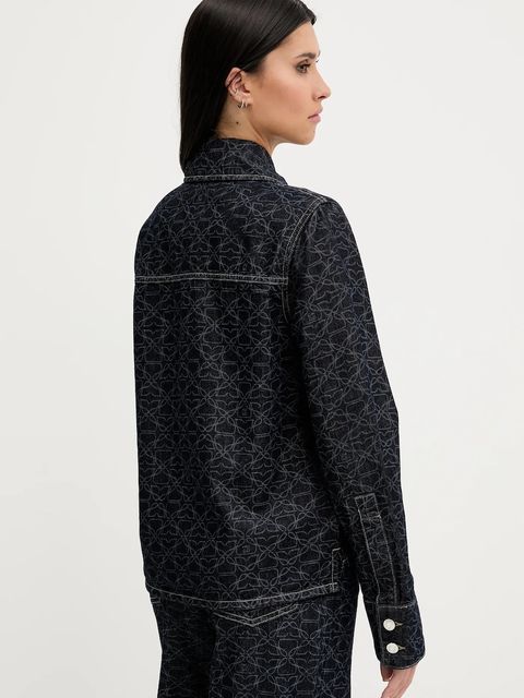 HUGO kurtka jeansowa kolor granatowy przejściowa 50541531