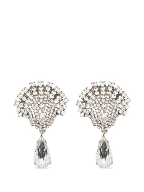 Alessandra Rich shell drop earrings - Silver