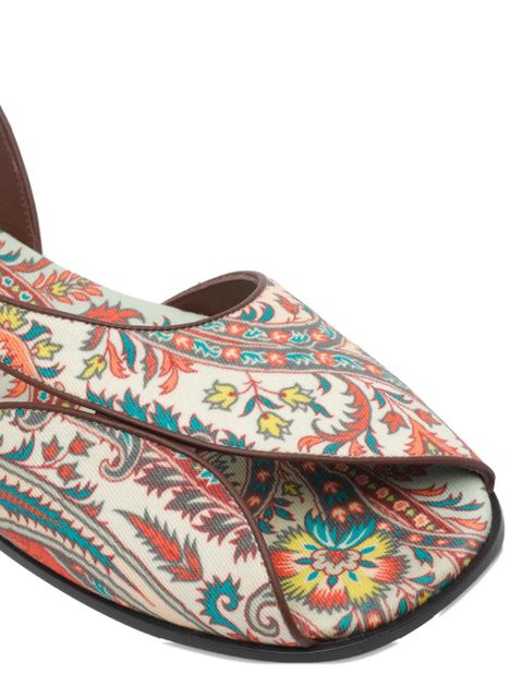 ETRO paisley printed sandals - Neutrals