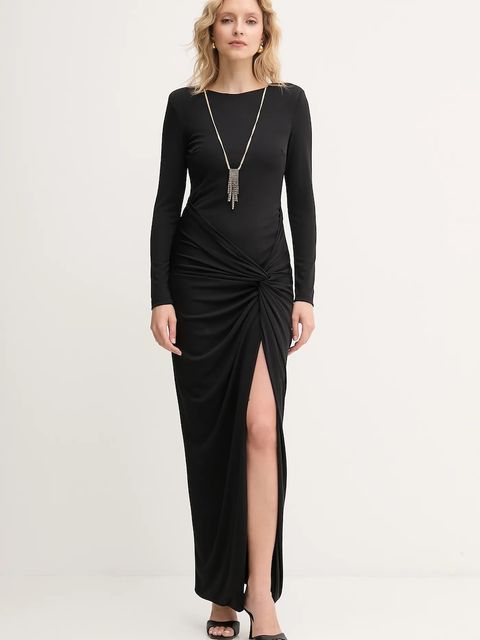 Fracomina sukienka kolor czarny maxi dopasowana FQ25WD3006W62601 - zdjęcie produktu nr 1