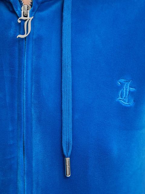 Juicy Couture bluza damska kolor fioletowy z kapturem gładka JCAP176