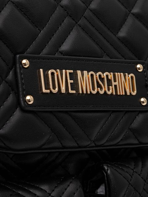 Love Moschino plecak damski kolor czarny mały gładki JC4119PP0NLA0000