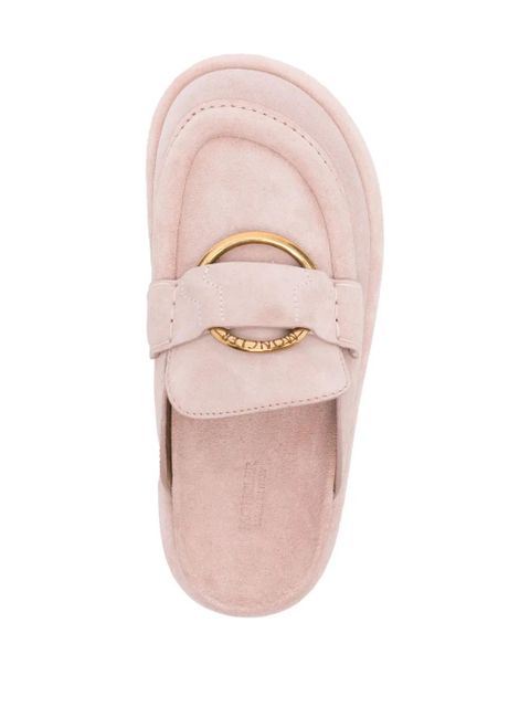 Moncler Bell suede mules - Pink