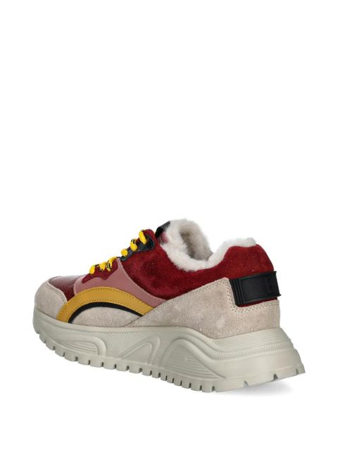 BOGNER Malaga 21 laced panelled low-top sneakers - Red