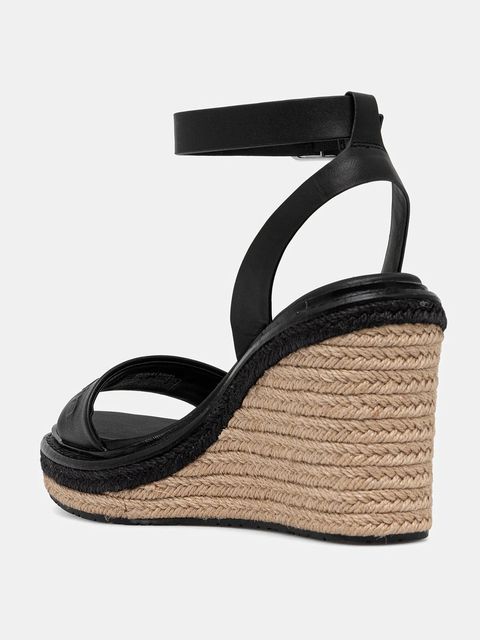 Calvin Klein sandały skórzane WEDGE SANDAL 70 - HE