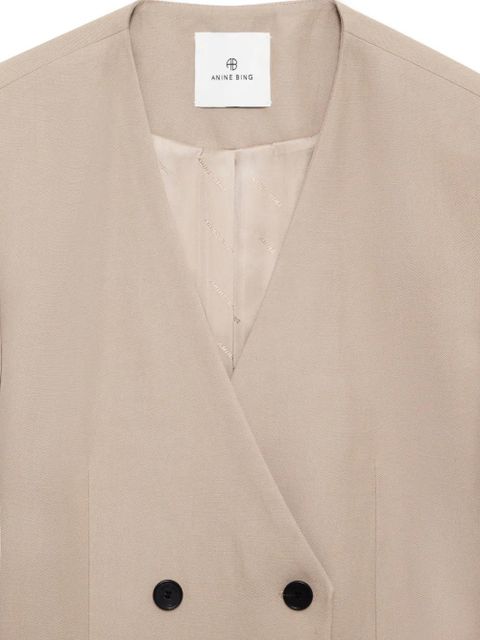 ANINE BING Maron double-breasted blazer - Neutrals