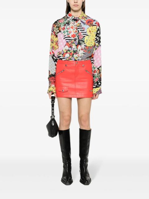 Moschino abstract-pattern print spread-collar shirt - Yellow - zdjęcie produktu nr 2