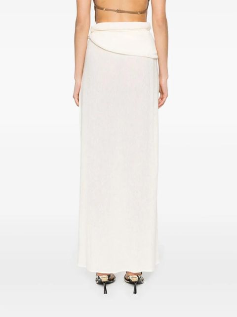Magda Butrym wraparound maxi skirt - Neutrals