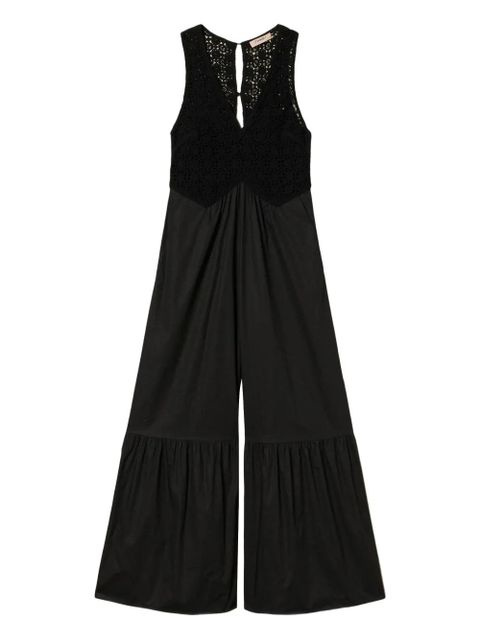 TWINSET crochet-detail jumpsuit - Black - zdjęcie produktu nr 1
