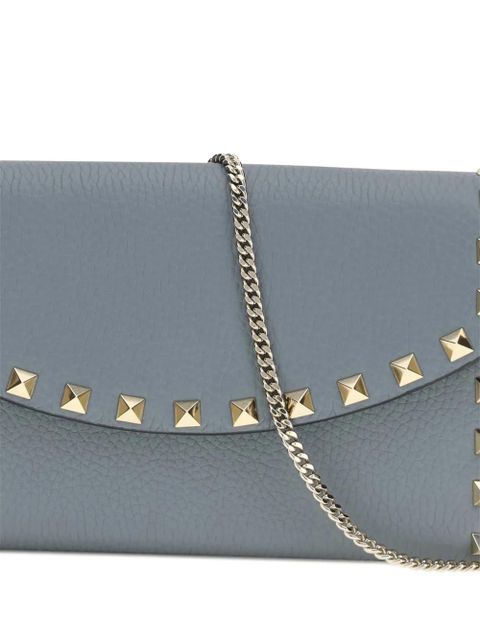 Valentino Garavani Rockstud leather shoulder bag - Blue