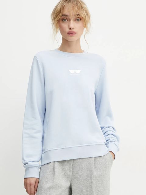 Karl Lagerfeld bluza bawełniana damska kolor niebieski z aplikacją A1W20009 - zdjęcie produktu nr 1