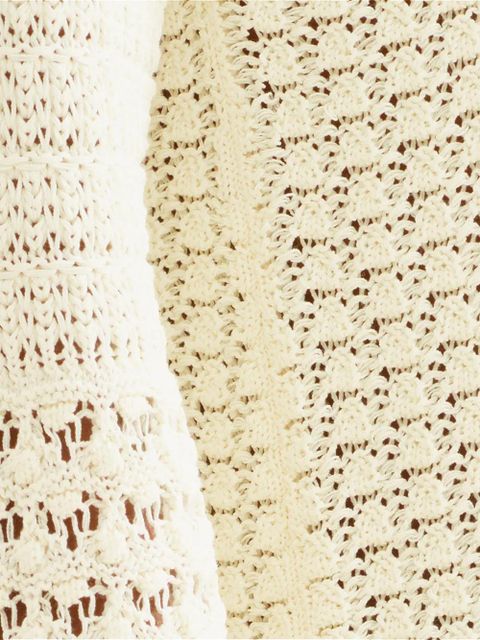 ERES Divina crochet V-neck mini dress - Neutrals