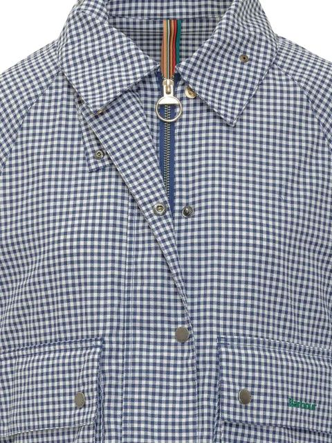 Barbour x Paul Smith gingham-pattern pocket jacket - Blue