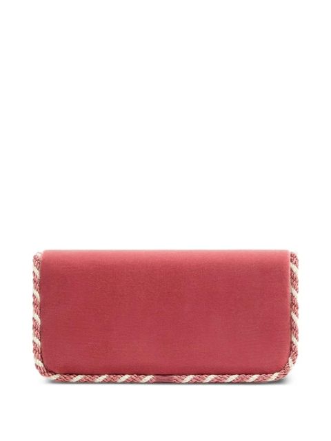 Valentino Garavani Locò velvet clutch with jewel logo - Pink - zdjęcie produktu nr 2