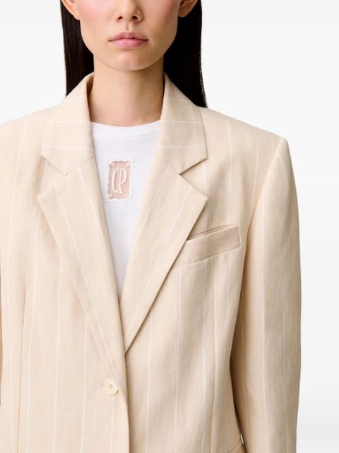 Claudie Pierlot pinstripe pocket blazer - Neutrals