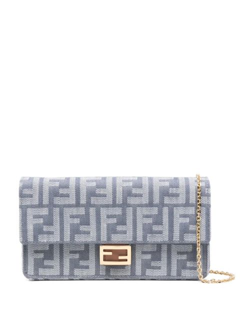 FENDI FF-logo canvas mini bag - Blue - zdjęcie produktu nr 1