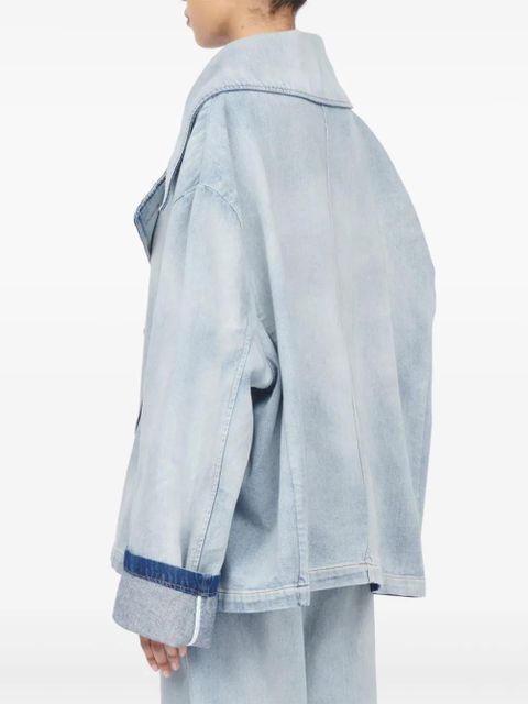 MM6 Maison Margiela buttoned-up cotton jacket - Blue