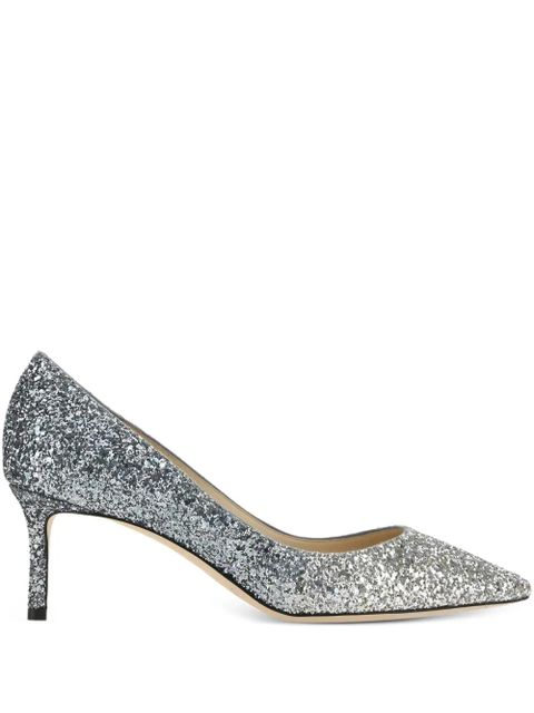 Jimmy Choo 60mm Romy glitter pumps - Silver - zdjęcie produktu nr 1
