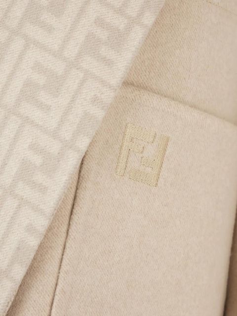 FENDI Sand wool blend parka - Neutrals - zdjęcie produktu nr 2