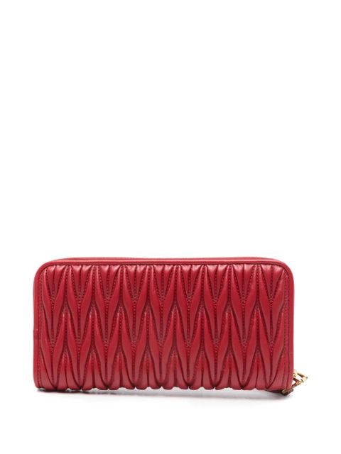 Miu Miu matelassé zip wallet - Red - zdjęcie produktu nr 2