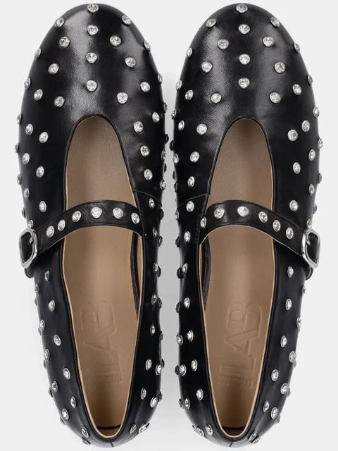 Answear.LAB baleriny skórzane kolor czarny