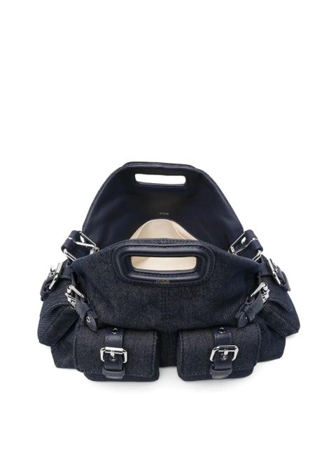 Maje Miss M denim shoulder bag - Blue
