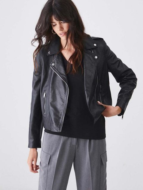 Medicine kurtka skórzana damska kolor czarny przejściowa - zdjęcie produktu nr 1