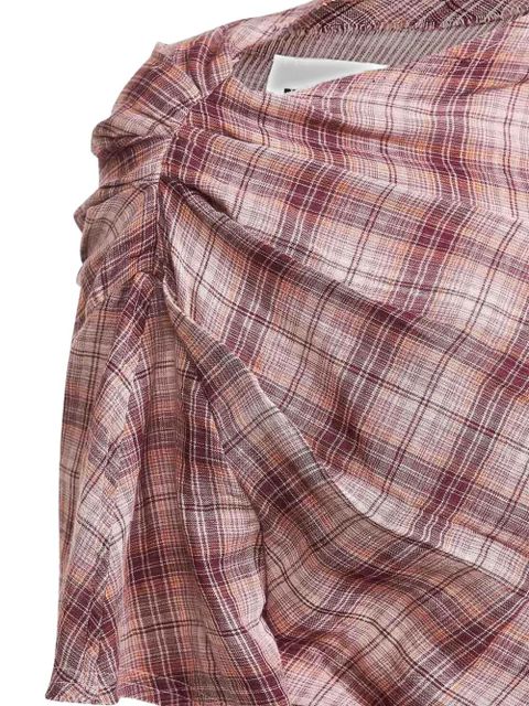 MARANT ÉTOILE asymmetric-pleated blouse - Neutrals