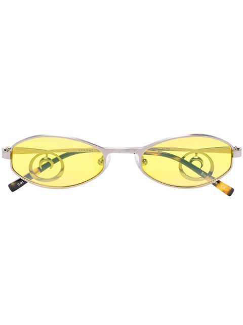Marine Serre x Vuarnet Swirl oval-frame sunglasses - Yellow - zdjęcie produktu nr 1