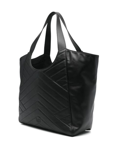 PINKO quilted leather tote bag - Black - zdjęcie produktu nr 2