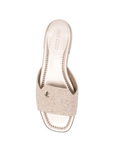 Jimmy Choo Dina glitter sandals - Neutrals