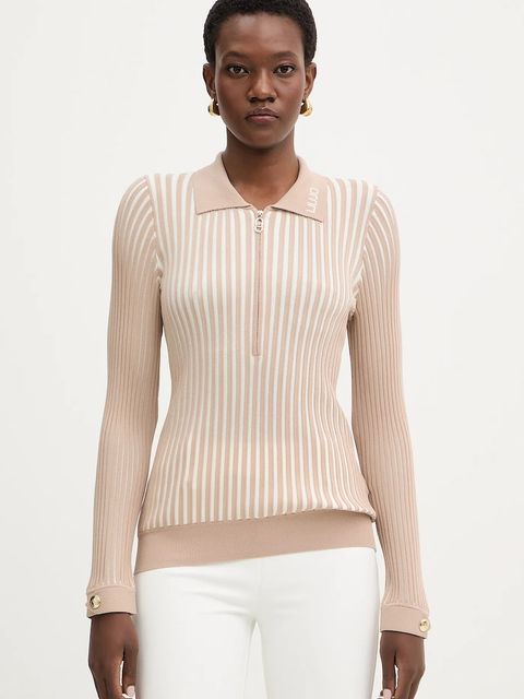 Liu Jo sweter damski kolor beżowy lekki TA6115 MS55N - zdjęcie produktu nr 1