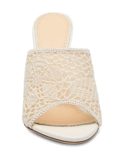 Magda Butrym crochet-knit open-toe mules - White