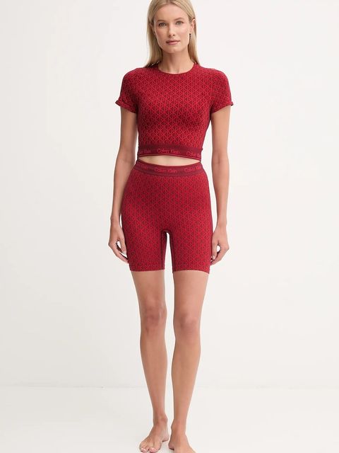 Calvin Klein Underwear t-shirt lounge damski kolor bordowy LV00QF8487