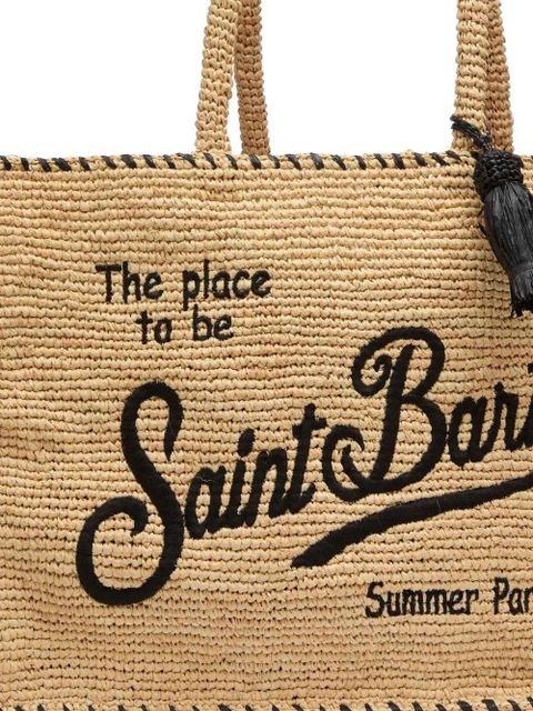 MC2 Saint Barth Collette raffia tote bag - Neutrals