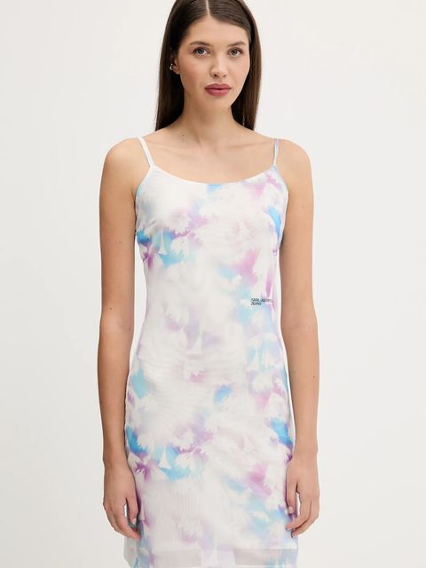 Karl Lagerfeld Jeans sukienka kolor biały mini prosta A3W13011 - zdjęcie produktu nr 1