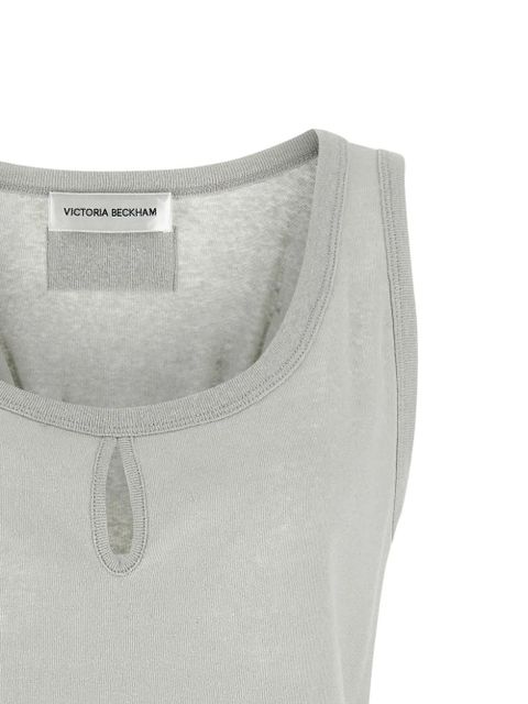 Victoria Beckham scoop-neck cut-out tank top - Grey