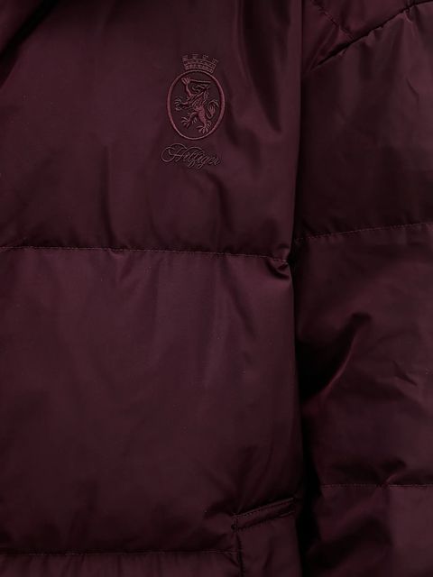 Tommy Hilfiger kurtka puchowa kolor bordowy zimowa WW0WW47279