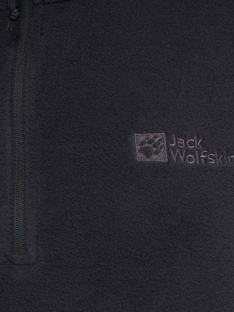 Jack Wolfskin bluza sportowa Taunus kolor czarny gładka 1709532