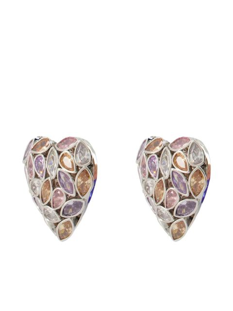 Self-Portrait heart-shaped earrings - Silver - zdjęcie produktu nr 2