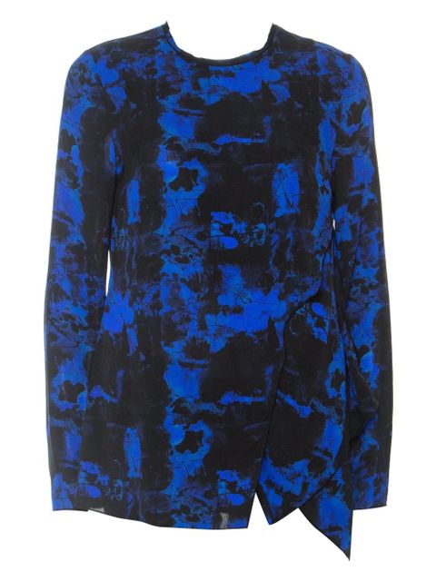 Proenza Schouler pre-owned abstract-print long-sleeve top - Blue - zdjęcie produktu nr 1