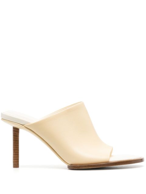 Jacquemus Les mules rond carré leather sandals - Neutrals - zdjęcie produktu nr 1
