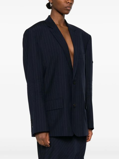 Balenciaga striped blazer - Blue