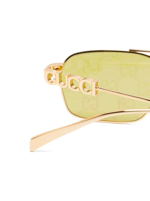Gucci Eyewear navigator-frame sunglasses - Gold