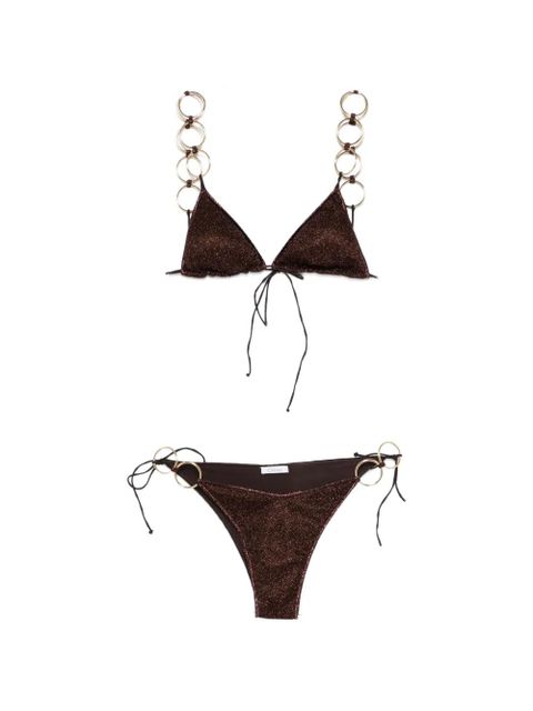 Oséree Lumiere embellished bikini - Brown - zdjęcie produktu nr 1